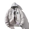Autumn and Winter American Casual Embroidered Cotton Jacket for Men and Women, Loose Thick Baseball Padded Coat Trendy Outerwear