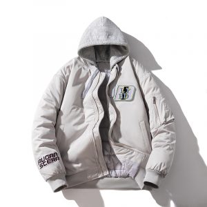 Autumn and Winter American Casual Embroidered Cotton Jacket for Men and Women, Loose Thick Baseball Padded Coat Trendy Outerwear