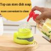 Astronaut spherical pot brush automatically adds liquid and presses out liquid