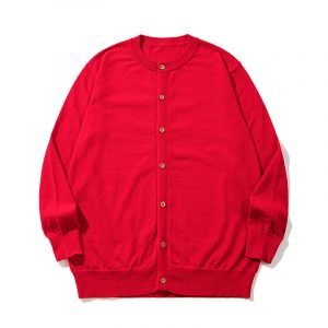 Style Solid Color Cardigan Sweater for Both Men and Women
