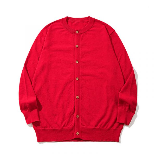 Style Solid Color Cardigan Sweater for Both Men and Women