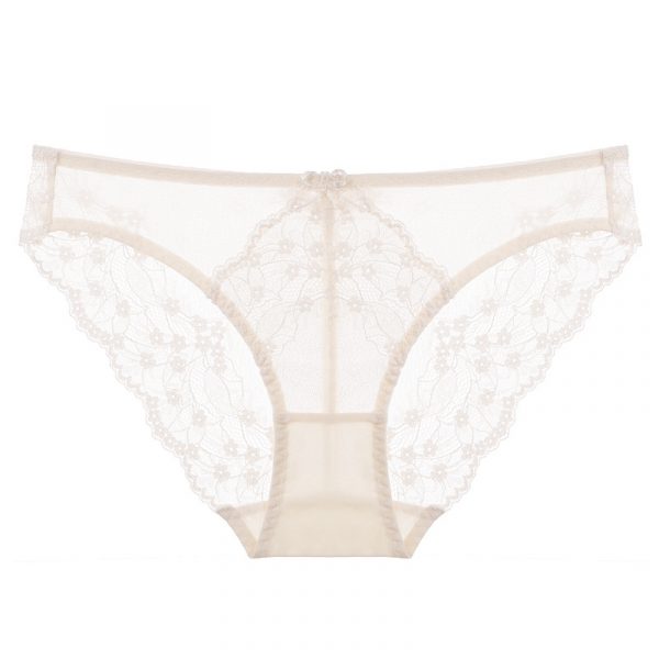 French Style Sexy Lace Briefs Ultra-thin Breathable Plus Size Women's Thong Underwear Low Waist Butt-lifting