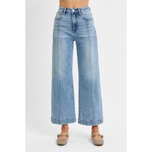 RISEN Full Size High Rise Crop Wide Leg Jeans Plus Size