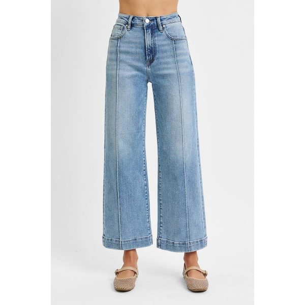 RISEN Full Size High Rise Crop Wide Leg Jeans Plus Size