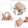 Leather Coin Purse, Small Change Purse Keychain Wallet For Women, Mini Coin Pouch With Zipper