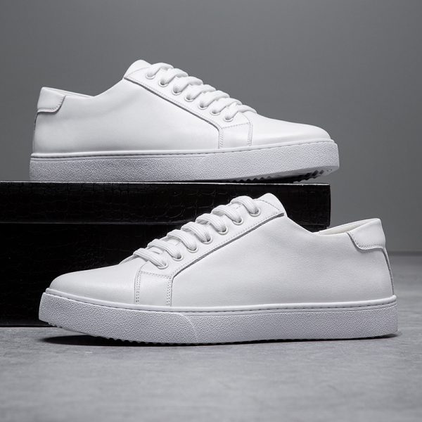 Extra Large Size Faded Retro Skate Shoes Casual White Shoes British Style Men's Shoes