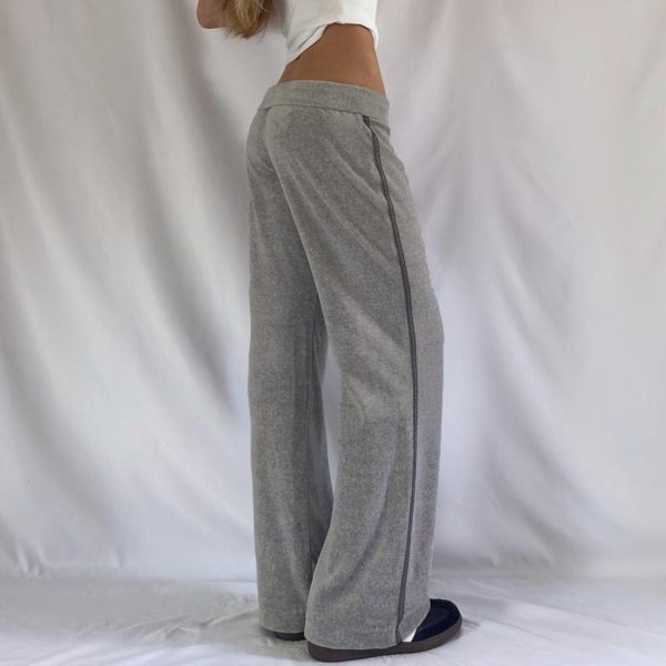 Straight leg wide leg long athletic sweatpants for women