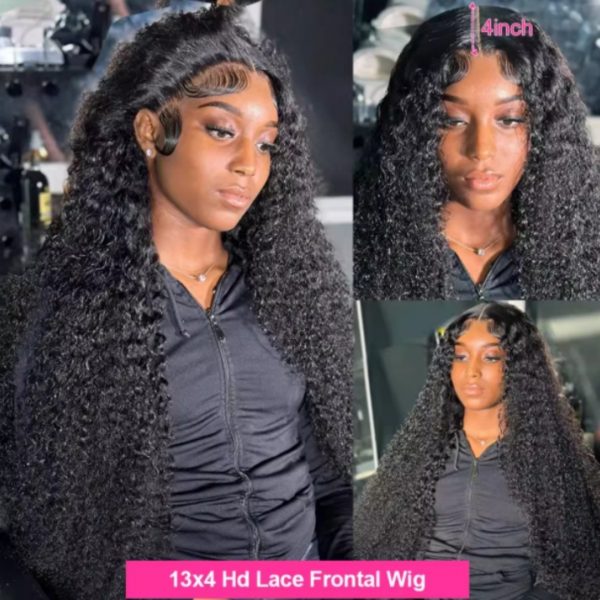 Creative Fashion Front Lace Black Long Curly Hair