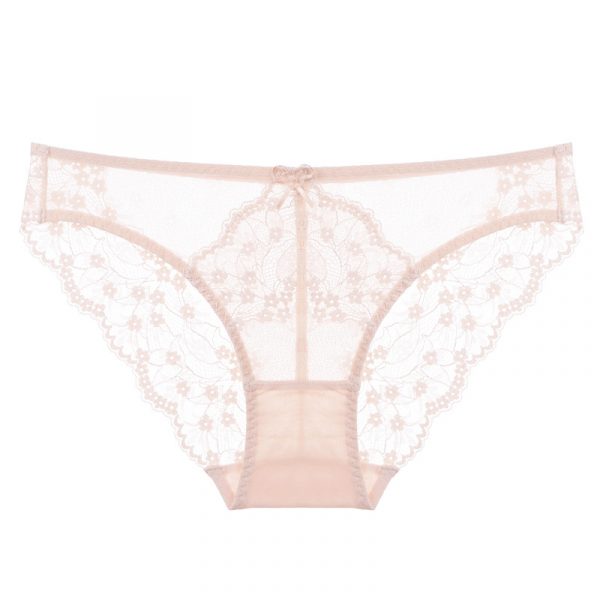 French Style Sexy Lace Briefs Ultra-thin Breathable Plus Size Women's Thong Underwear Low Waist Butt-lifting