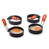 Creative thickened stainless steel non stick coating circular egg fryer hamburger patty mold