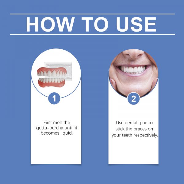 Silicone Resin Denture Set, Enhance Smile Appearance Comfortable Material Denture Beauty Care