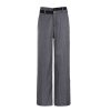 Color blocking waist loose thin stripe hanging straight leg pants