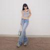 Women's Low Waist Slimming Fitted Trumpet Pants Casual Trousers
