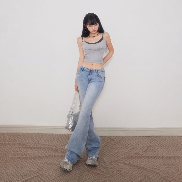 Women's Low Waist Slimming Fitted Trumpet Pants Casual Trousers