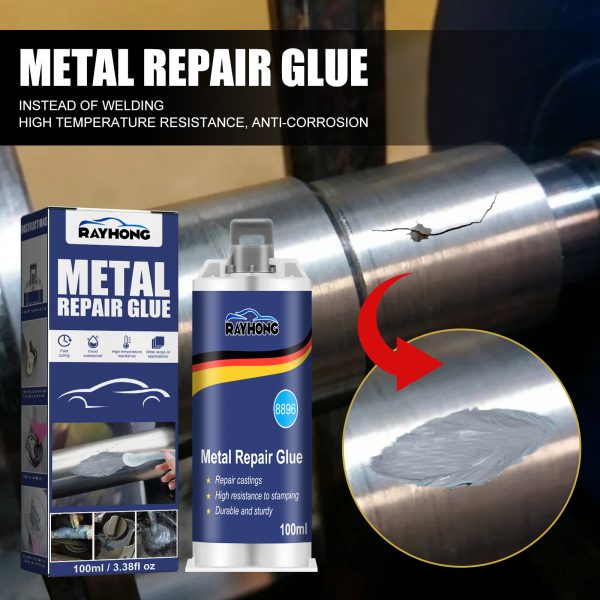 Rayhong Metal Casting Adhesive (100ml) High-Temperature Resistant Welding Adhesive, A Strong Electric Welding Adhesive For Metal Castings With Sand Holes, Gas Holes And Cracks
