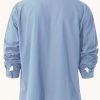 New Solid Color Long Sleeve Shirt Casual Stand Collar Shirt For Men