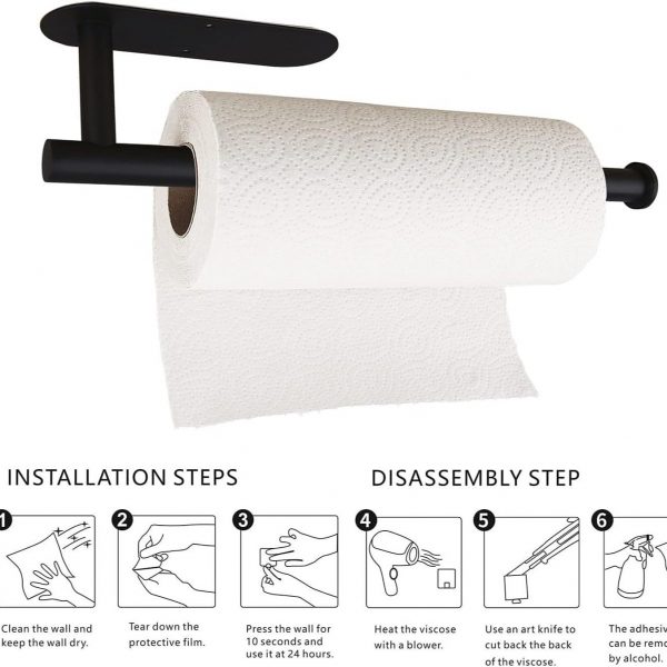 Stainless Steel Tissue Rack (Long Square Bottom Silver), Nail-Free And Perforation-Free Bathroom Toilet Paper Rack, Wall-Mounted Tissue Storage, Roll Paper Rack
