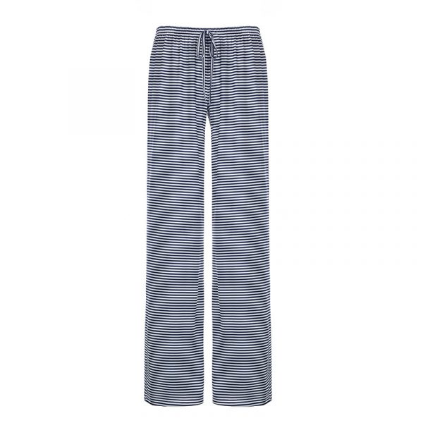 Contrast striped knitted casual pants