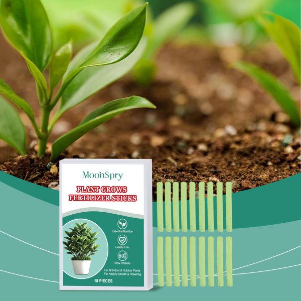 MoonSpry Plant Growth Fertilizer Stick Slow-Release Fertilizer Nutrient Seaweed Fertilizer Plant Growth Horticultural Fertilizer Stick