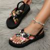 Cross-border European and American Style Women's Sandals New Fashionable Outdoor Wear Small Size Height-increasing Flat Heel Thick Sole Sandals Summer
