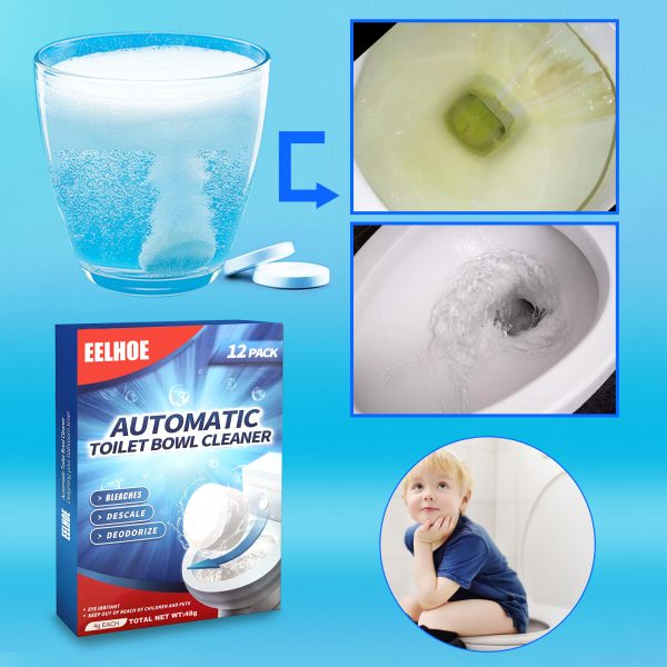 EELHOE Toilet Cleaning Effervescent Tablet, Toilet Toilet Descaling, Decontamination, Deodorization, Multi-Effect To Remove Smell And Fresh