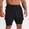 Gym Clothing Men Quick Dry 2 In 1 Gym Shorts Men Polyester Spandex Breathable Shorts Men Liner Running Fitness Shorts
