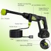 1Set Cordless Pressure Washer Portable Electric Power Washer High Pressure Water Sprayer 435PSI Car Washer Cleaner With 6 In 1 Nozzle Foam Bottle Filter 15000mAh 21V Battery And Charger