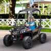 12V Kids Off-Road UTV Electric Ride On Car Black Camouflage High Roof Remote Control Lights MP3 Adventure Toys