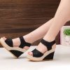 Flat bottom high heel sandals