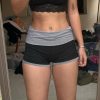 Sporty style contrasting color spicy girl low waist shorts