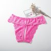 Women's sexy underwear with open crotch lace