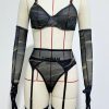 Cross-border  Sexy Underwear Five-piece Set with Gloves, Stockings, Tie-dye Design, Colorful Design, Erotic Underwear Set