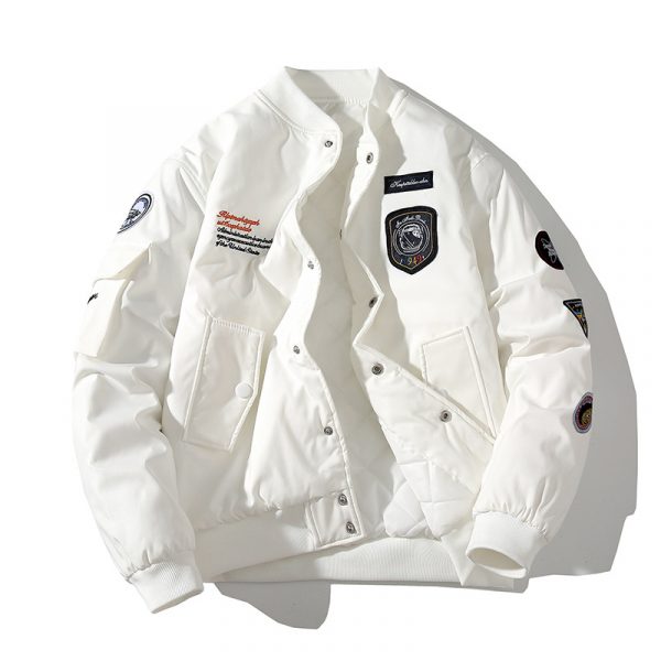 Winter New Arrival Air Force MA1 Pilot Jacket Women's Cotton-Padded Thickened Outerwear Multi-Label Embroidered Baseball Jacket Men