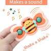 3pcs cartoon baby bath toy bee butterfly snail insect cute rotating fidget spinner toy with suction cup for kids gifts wholesale