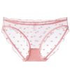 Sexy Women's French Ultra-thin Transparent Mesh Lace Underwear with Pure Cotton Crotch, Butt-lifting Low Waist Triangle Pants