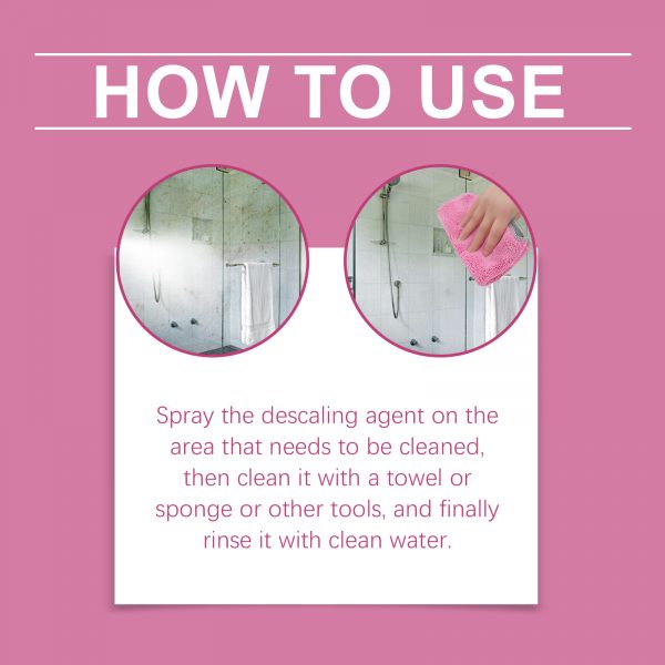 Jakehoe Bathroom Descaling Cleaner Bathroom Kitchen Multi-Functional Cleaning Tile Glass Cleaning Descaling Agent