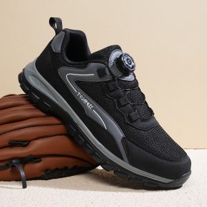 Big Size Unisex Sports Casual Shoes Breathable Walking Shoes Outdoor Hiking Trekking Men's Mesh Elderly Shoes Walking Shoes