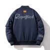 Autumn and Winter American Casual Embroidered Cotton Jacket for Men and Women, Loose Thick Baseball Padded Coat Trendy Outerwear