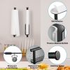 Stainless Steel Tissue Rack (Long Square Bottom Silver), Nail-Free And Perforation-Free Bathroom Toilet Paper Rack, Wall-Mounted Tissue Storage, Roll Paper Rack