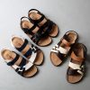 Cork Sandals Men Hollow Two-Way Men Summer Large Size Flat Sandals Beach Shoes