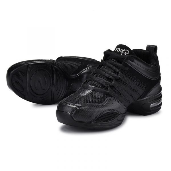 Comfortable mesh breathable fashionable women's dance shoes with soft sole and height increasing dance shoes