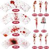 48Pcs Halloween Cupcake Toppers Wrappers Rip Kit Bloody Zombie Hand Cupcake Pick Decorations For Halloween Horror Movie Bloody Theme Birthday Party Cake Decorations Supplies