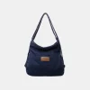 Adjustable Strap Denim Shoulder Bag