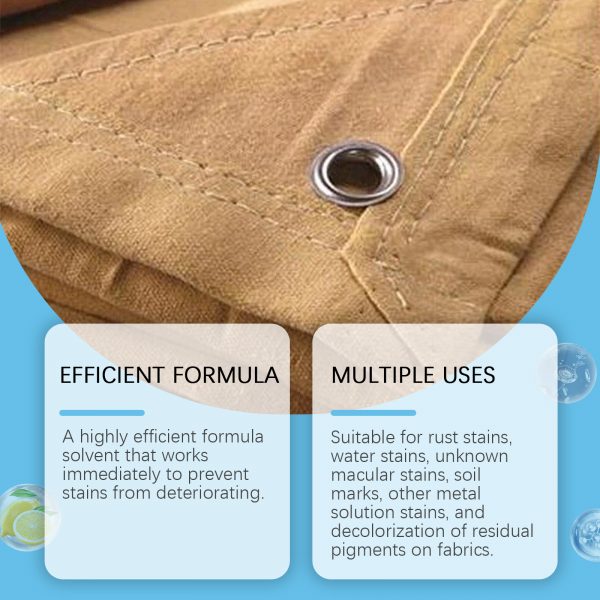 Jakehoe Fabric Rust Remover For Clothing Cleaning And Color Protection Gentle Yellow Edge Cleaner For Rust Stains