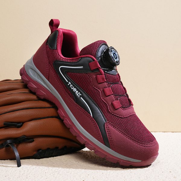 Big Size Unisex Sports Casual Shoes Breathable Walking Shoes Outdoor Hiking Trekking Men's Mesh Elderly Shoes Walking Shoes