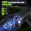 1Set Cordless Pressure Washer Portable Electric Power Washer High Pressure Water Sprayer 435PSI Car Washer Cleaner With 6 In 1 Nozzle Foam Bottle Filter 15000mAh 21V Battery And Charger