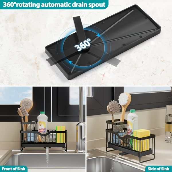 Stainless Steel Sponge Holder, Sink Scouring Pad Draining Rack, Multi-functional Countertop Dishcloth Storage Rack, Kitchen Supplies