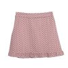 Black fungus edge polka dot skirt for women