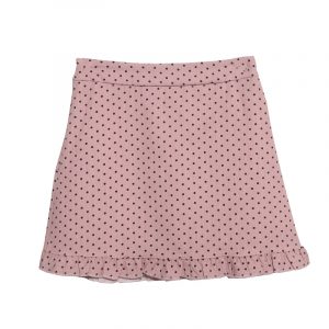 Black fungus edge polka dot skirt for women
