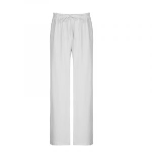 Solid color comfortable flowing elastic waist loose wide leg daily pants for women